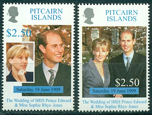 Питкерн, 1999, Свадьба Принца Эндрю, 2 марки